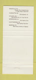 Matchbook Cover - Grady's Restaurant Knoxville Memphis TN Atlanta GA 30 Strike