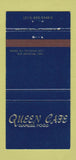 Matchbook Cover - Queen Cafe Siamese Food Los Angeles CA WEAR 30 Strike
