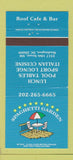 Matchbook Cover - Spaghetti Garden Cafe Washington DC Italian 30 Strike