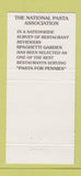 Matchbook Cover - Spaghetti Garden Cafe Washington DC Italian 30 Strike