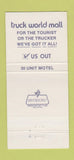 Matchbook Cover - Truck World Mall Hubbard OH WEAR 30 Strike