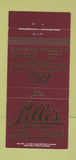Matchbook Cover - Lelli's Italian Restaurant Detroit Auburn Hills MI 30 Strike