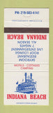 Matchbook Cover - Indiana Beach Motels Camping 30 Strike