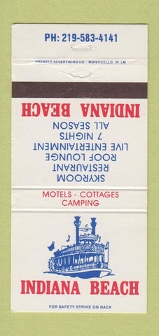 Matchbook Cover - Indiana Beach Motels Camping 30 Strike