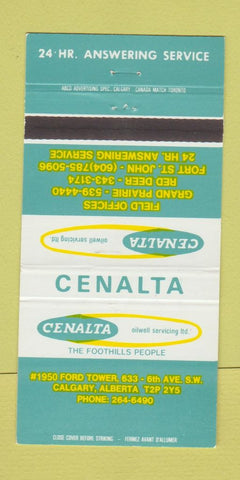 Matchbook Cover - Cenalta Oil Well Servicing Calgary AB 30 Strike