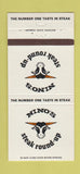 Matchbook Cover - Nino's Steak Round Up WI CHAIN Wisconsin 30 Strike