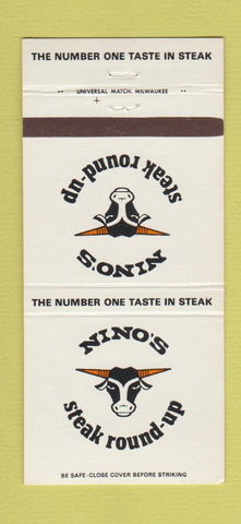 Matchbook Cover - Nino's Steak Round Up WI CHAIN Wisconsin 30 Strike