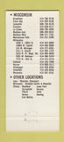 Matchbook Cover - Nino's Steak Round Up WI CHAIN Wisconsin 30 Strike