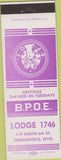 Matchbook Cover - Matchbook Cover Elks Club Thermopolis WY