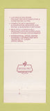 Matchbook Cover - Holiday Plaza Restaurants Matteson IL 30 Strike