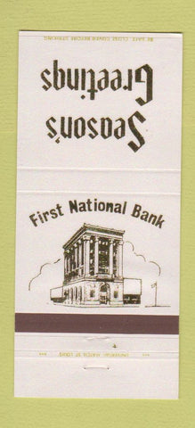 Matchbook Cover - First National Bank Christmas 30 Strike