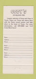 Matchbook Cover - Cody's Harker Heights Waco TX 30 Strike