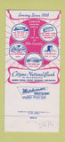 Matchbook Cover - Citizens National Bank Waxahachie TX 30 Strike