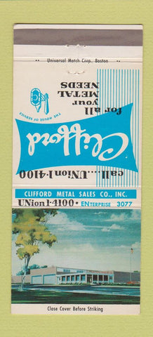 Matchbook Cover - Clifford Metals Providence RI 30 Strike
