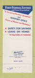 Matchbook Cover - First Federal Savings Newport Youngstown OH 30 Strike