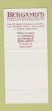 Matchbook Cover - Bergamo's Italian Restaurant Orlando FL 30 Strike