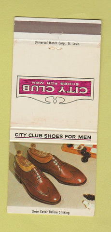 Matchbook Cover - City Club Men's Shoes HF Simon Willoughby OH 30 Strike