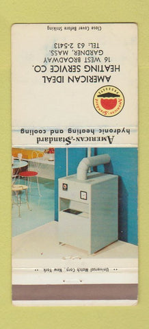 Matchbook Cover - American Standard Heating Furnace Gardner MA WEAR 30 Strike