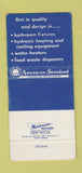 Matchbook Cover - American Standard Heating Furnace Gardner MA WEAR 30 Strike