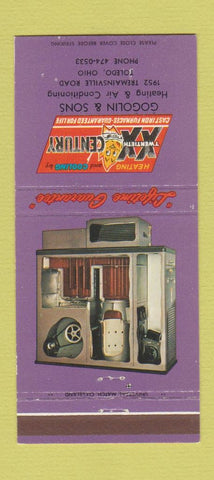 Matchbook Cover - XX Century Heating Furnace Gogolin Sons Toledo OH 30 Strike