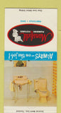 Matchbook Cover - Mansfield Plumbing Fixtures Perrysville OH 30 Strike