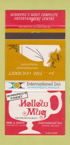 Matchbook Cover - Hollow Mug Theatre Restaurant Winnipeg MB 30 Strike