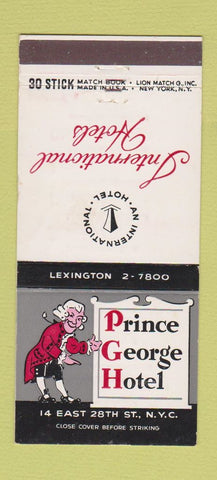 Matchbook Cover - Prince George Hotel New York City 30 Stick