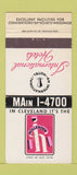 Matchbook Cover - Hollenden Hotel Cleveland OH WEAR 30 Strike