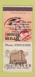 Matchbook Cover - Hotel Hayes Drum Room Jackson MI 30 Strike