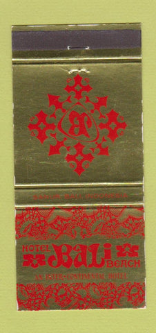 Matchbook Cover - Hotel Bali Beach Inter Continental Indonesia Sanur 30 Strike