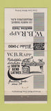 Matchbook Cover - WB Rapp South Bend Lathes Philadelphia PA 30 Strike