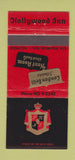 Matchbook Cover - Hollywood Inn CA London Grill Hunt Room 30 Stick