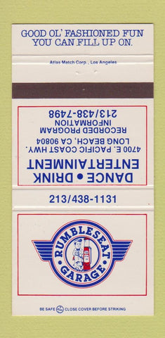 Matchbook Cover - Rumbleseat Garage Long Beach CA 30 Strike