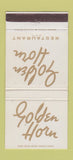 Matchbook Cover - Golden Horn Restaurant Phoenix AZ 30 Strike