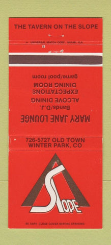 Matchbook Cover - Mary Jane Lounge Slope Winter Park Colorado skiing 30 Strike