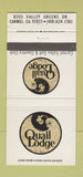Matchbook Cover - Quail Lodge Carmel CA Golf Country Club 30 Strike