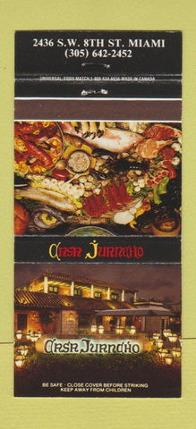 Matchbook Cover - Casa Juanaho Miami FL 30 Strike