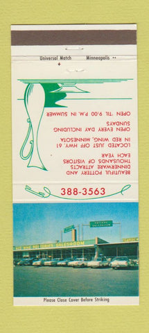 Matchbook Cover - Red Wing Pottery MN 30 Strike