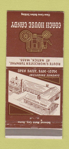 Matchbook Cover - Coach House Candy Natick MA 30 Strike