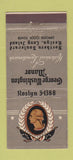 Matchbook Cover - George Washington Manor Roslyn LI NY 30 Strike