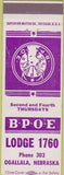 Matchbook Cover - Matchbook Cover Elks Club Ogallala NE