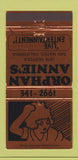 Matchbook Cover - Orphan Annie's San Mateo CA comics 30 Strike