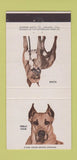 Matchbook Cover - Dogs Great Dane Boxer 30 Strike