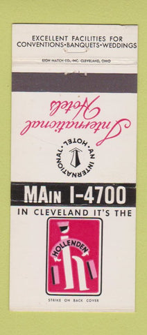 Matchbook Cover - Hollenden Hotel Cleveland OH  30 Strike