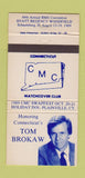 Matchbook Cover - Connecticut Match Club Tom Brokaw TV  30 Strike