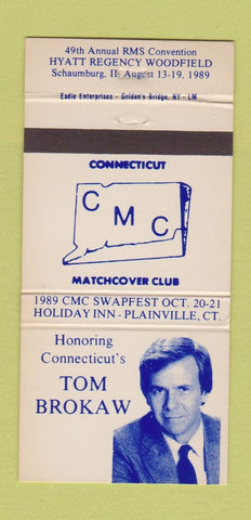 Matchbook Cover - Connecticut Match Club Tom Brokaw TV  30 Strike