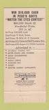 Matchbook Cover - Eyes Have It Cats Puss n Boots 1961 30 Strike