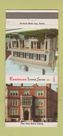 Matchbook Cover - Eastman Funeral Service Boston Norwood MA 30 Strike