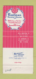 Matchbook Cover - Eastman Funeral Service Boston Norwood MA 30 Strike