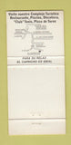 Matchbook Cover - El Capricho Spain? 30 Strike